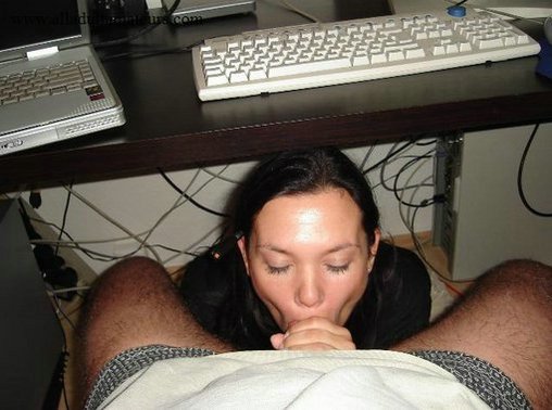 Office Secretary Blowjob Under Desk